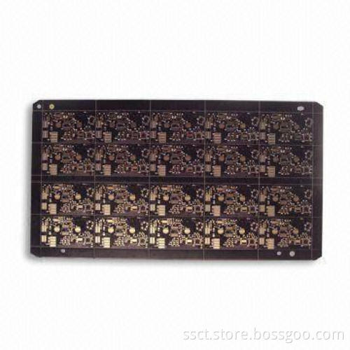 Double-sided PCB with Copper Paste, 0.16/0.16mm Width, ENIG Surface Finish